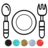 icon Kitchen Tools Coloring Book 16