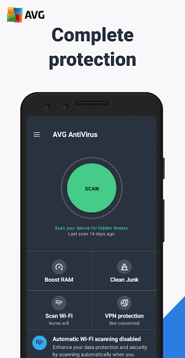 AVG AntiVirus FREE para Android Security 2017