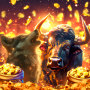 icon Blazing Bull & Wolf